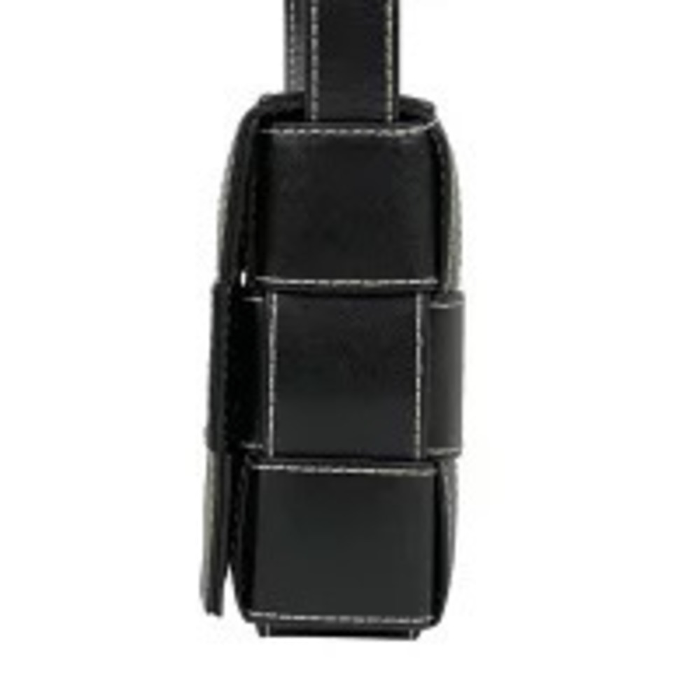 Bottega Veneta Cassette Shoulder Intrecciato Leather Black Bag Crossbody Black